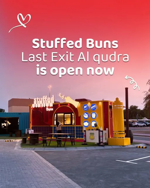 The new Stuffed Buns kiosk at Last Exit Al Qudra